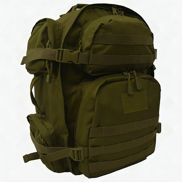 Alt view image 3 of 7 - Explorer B15 Tactical MOLLE Hiking Backpack EDC Camping Travel Olive Drab Green