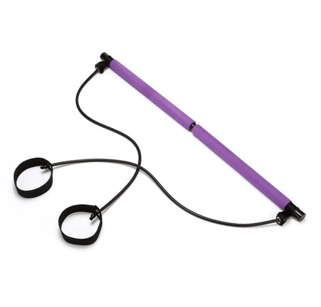 Alt view image 2 of 7 - Pilates Bar Kit Portable Exercise Toning Bar Resistance Bands Home Workout Fitne