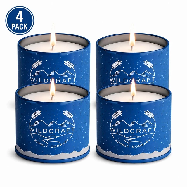 Main image of Citronella Candles 100% Soy Wax Natural Outdoor Indoor Scented Candle (4-PACK)