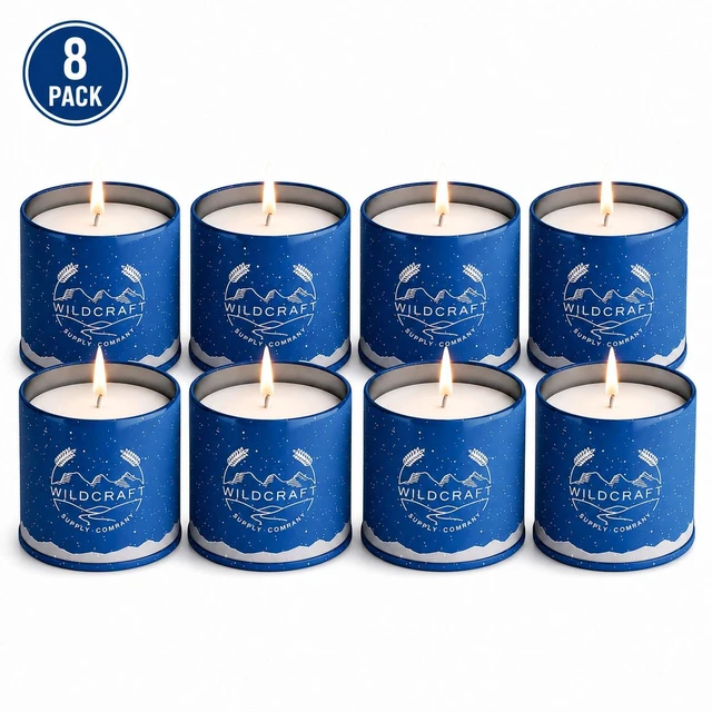 Main image of Citronella Candles 100% Soy Wax Natural Outdoor Indoor Scented Candle (8-Pack)