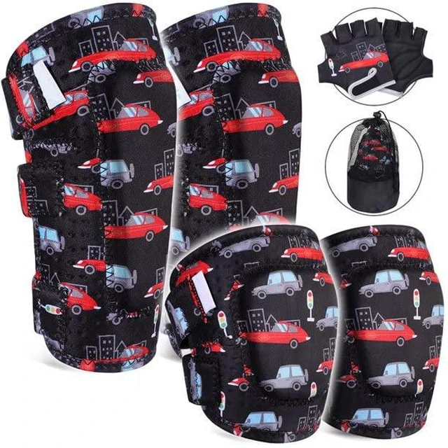 Alt view image 2 of 3 - 6Pcs Kids Elbow Knee Gloves Safety Protective Roller Skate Cycling Bike Gear Set
