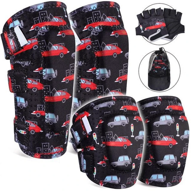 Alt view image 3 of 3 - 6Pcs Kids Elbow Knee Gloves Safety Protective Roller Skate Cycling Bike Gear Set