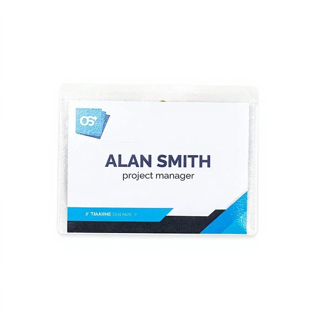 Main image of OS Plus Horizontal Top-Loading ID Badge Card Holder Protector 2-1/4"x3-1/2" New