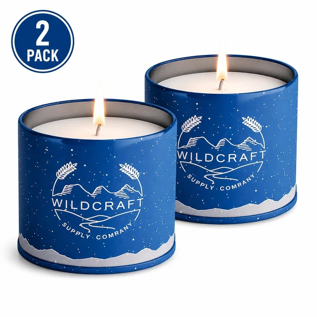 Main image of Citronella Candles 100% Soy Wax Natural Outdoor Indoor Scented Candle 2-Pack New