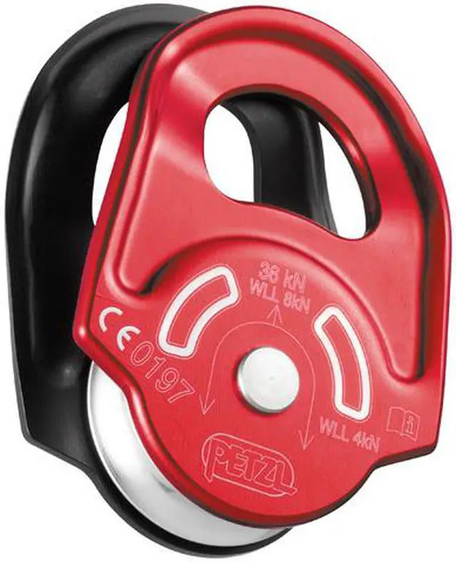 Main image of PETZL P60A Prusik Minder Pulley,8100 lbs,Red/Black