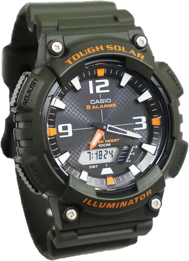 Alt view image 5 of 20 - CASIO AQS810W-3AV Ana Digi Solar Watch