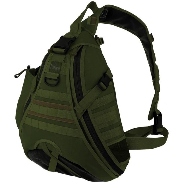 Alt view image 11 of 13 - Maxpedition 0410G Monsoon Gearslinger Bag 14"x6"x20" - Olive Drab Nylon