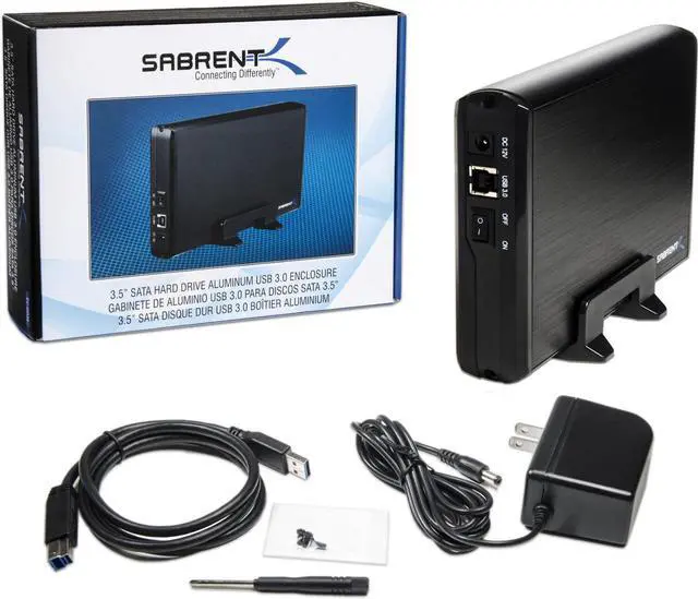 Alt view image 6 of 15 - Sabrent EC-GD35 3.5" Sata Hard Drive Aluminum USB 3.0 Enclosure