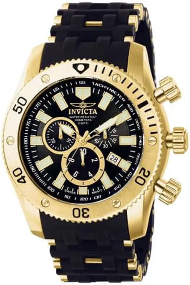 Alt view image 6 of 20 - Invicta  Sea Spider 0140  Stainless Steel, Polyurethane Chronograph  Watch