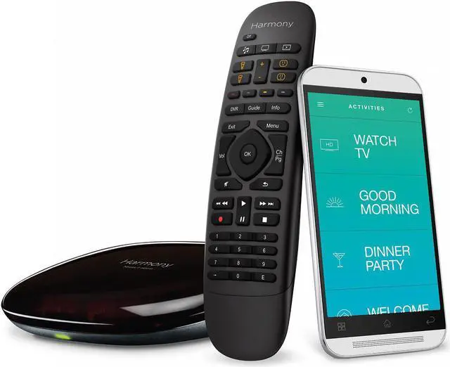 Main image of Logitech Recertified 915-000239 Harmony Home Wireless Hub with Remote Control & iOS / Android App - Black