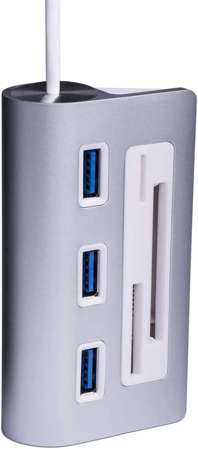 Alt view image 2 of 20 - Sabrent 3 Port Usb 3.0 Hub With Cf/Sd/Tf Card Reader