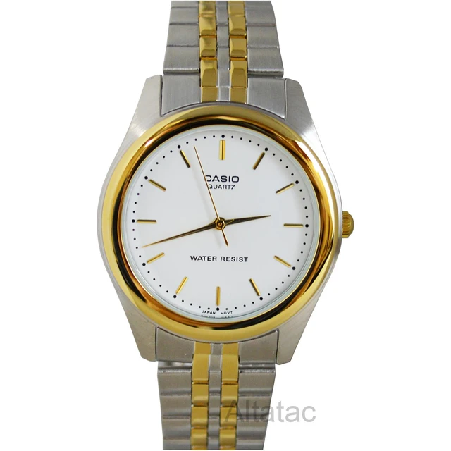 Alt view image 5 of 6 - Casio MTP-1129G-7A Men's Two-Tone Quartz Analog Dress Watch w/ White Dial
