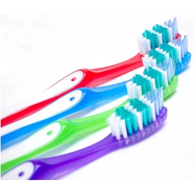 Alt view image 3 of 3 - 12 Pack Oral-B Shiny Clean Soft 35 Ergonomic Z Shaped Bristles Manual Toothbrush
