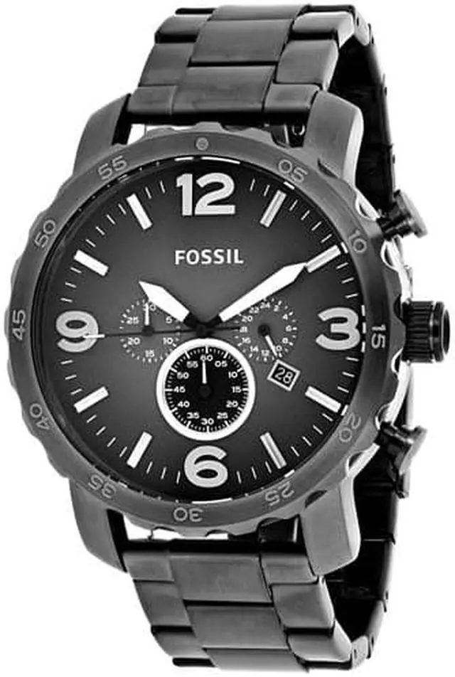 Alt view image 11 of 11 - Fossil Nate Chronograph Smoke Grey Dial Ion-plated Mens Watch JR1437