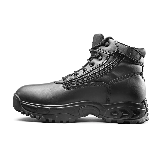 Alt view image 2 of 4 - Ridge Men's 6" Waterproof Leather Tactical Military Work Boot Black Non-Slip New