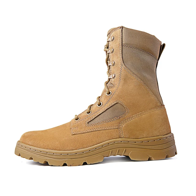 Alt view image 3 of 7 - Men's Tactical Boots Dura-Max 8" Suede Leather Coyote Oil & Slip Resistant Boots, S8.5W