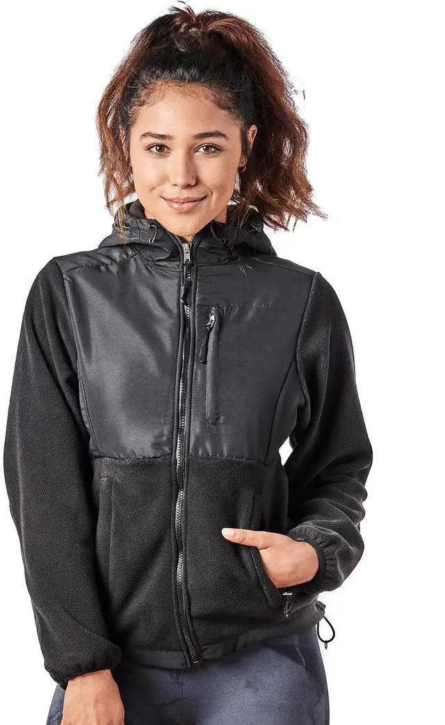 Main image of Alta Women's Two-Tone Full-Zip Fleece Jacket - Black - Large