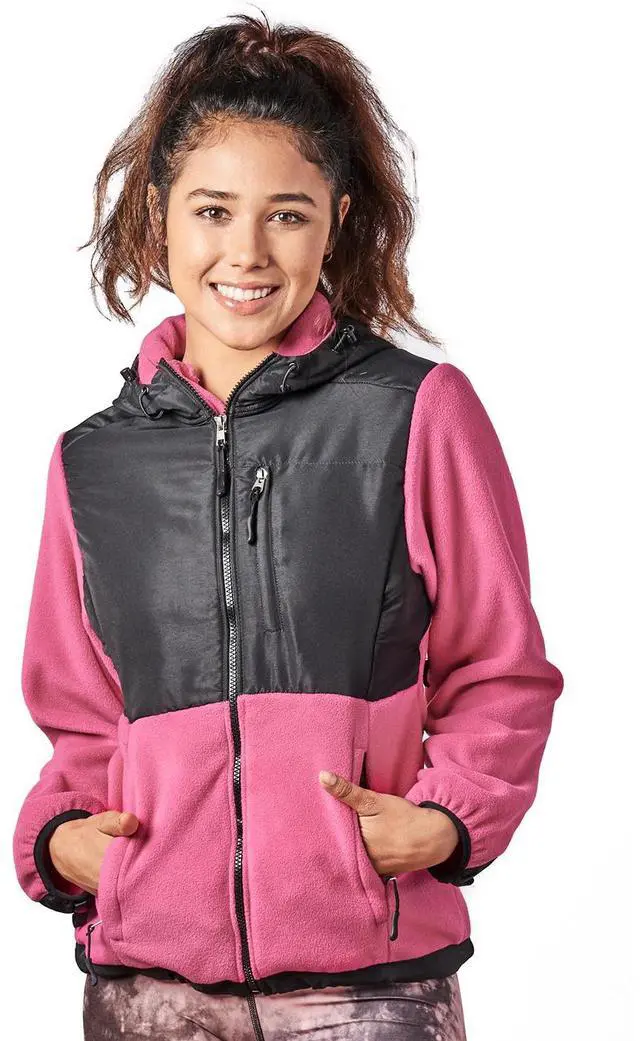 Main image of Alta Women's Two-Tone Full-Zip Fleece Jacket - Pink/Black - Small