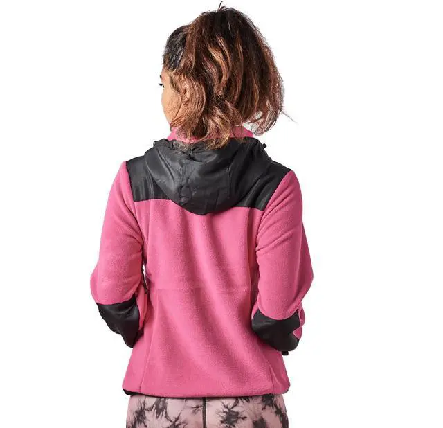Alt view image 4 of 7 - Alta Women's Two-Tone Full-Zip Fleece Jacket - Pink/Black - Small