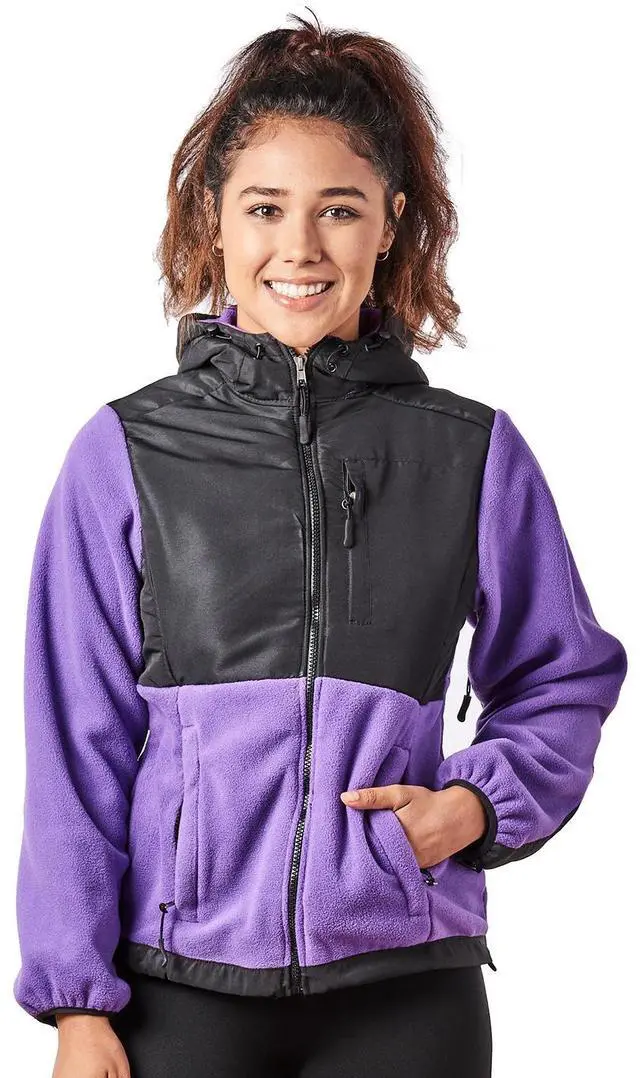 Main image of Alta Women's Two-Tone Full-Zip Fleece Jacket - Purple/Black - X-Large