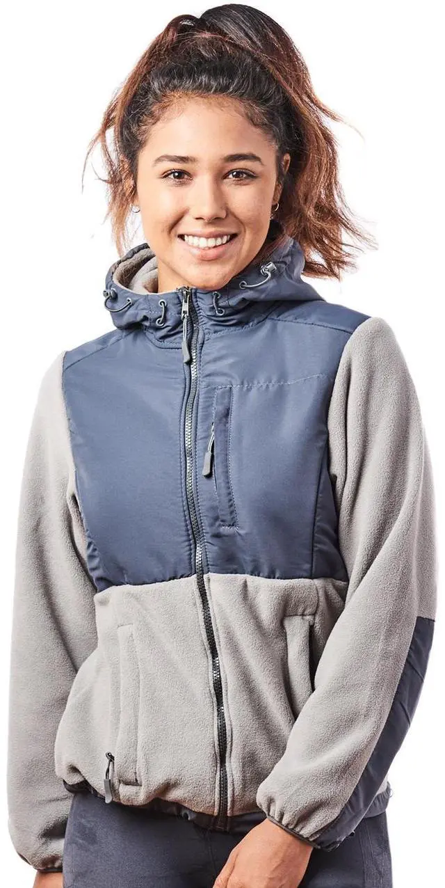 Main image of Alta Women's Two-Tone Full-Zip Fleece Jacket - Light Grey/Steel - X-Large