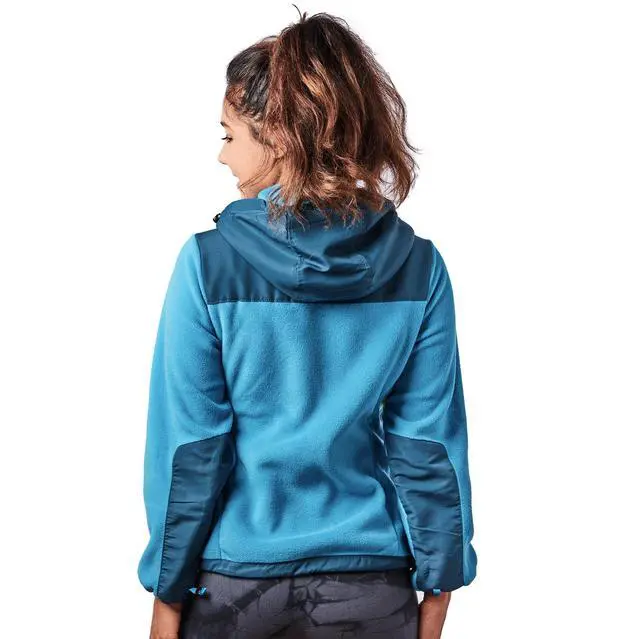 Alt view image 3 of 7 - Alta Women's Two-Tone Full-Zip Fleece Jacket - Teal/Peacock - Medium