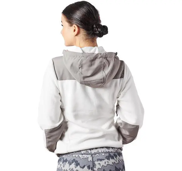 Alt view image 7 of 7 - Alta Women's Two-Tone Full-Zip Fleece Jacket - White/Light Grey - Large