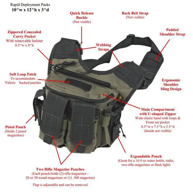 Alt view image 8 of 8 - US PEACEKEEPER P20305 US PK RAPID DEPLOYMENT PACK (RDP) OD