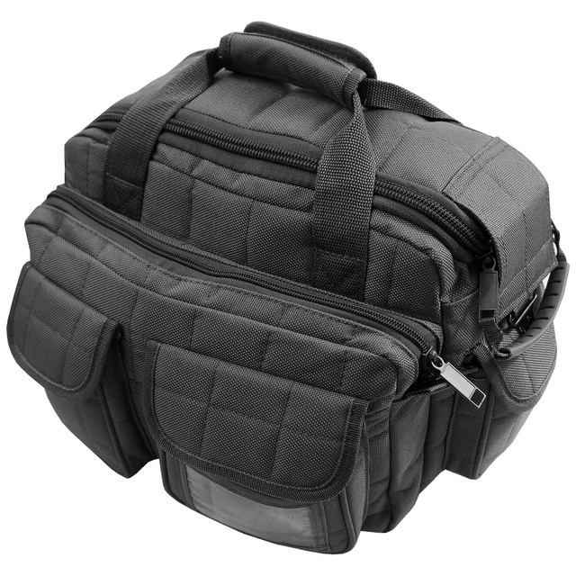 Alt view image 5 of 6 - Every Day Carry Tactical Shoulder Messenger Pistol Shooting Range Bag - Black
