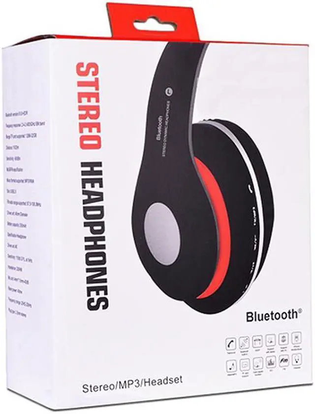 Alt view image 4 of 7 - Bluetooth Wireless with Mic FM Tuner Memory Card Slot Over Ear Headset Headphone