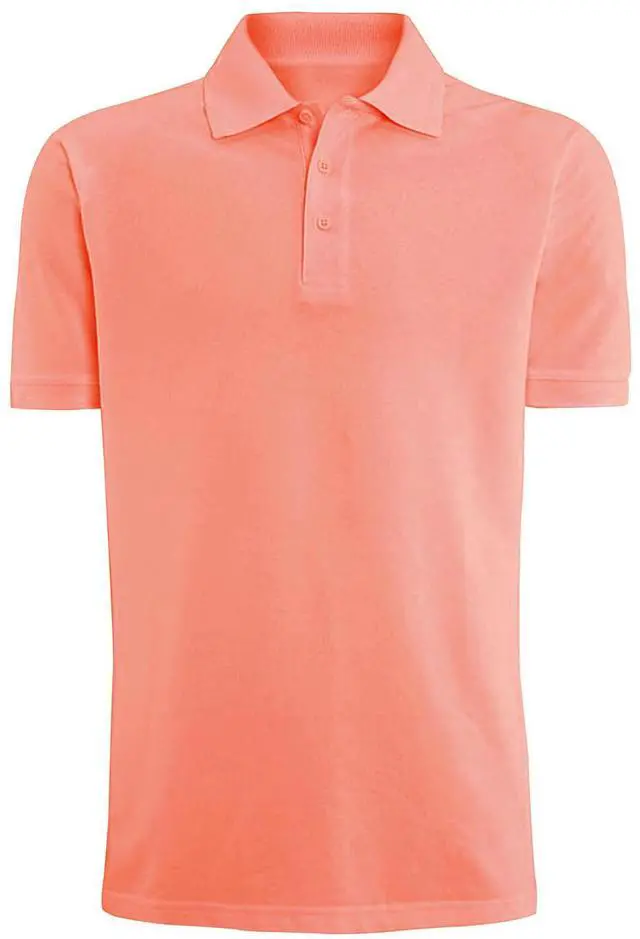 Main image of Alta Fashion Designer Mens Classic Fit Polo Short Sleeve Shirt, Orange, L