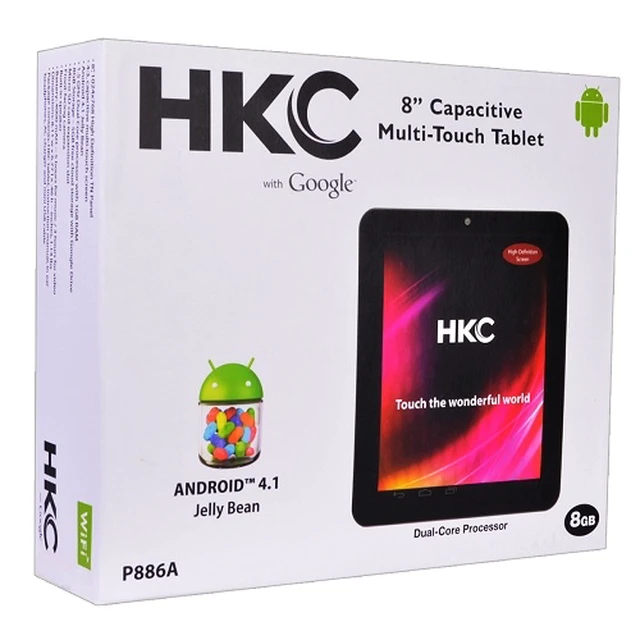 Alt view image 3 of 4 - HKC Dual-Core 1.5GHz 8GB 8" Touchscreen Google Android 4.1 WiFi Tablet - Black