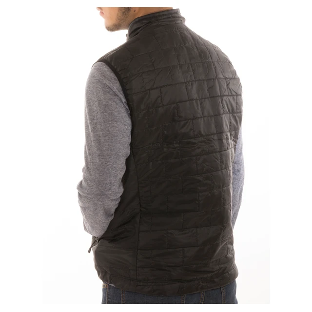 Alt view image 4 of 5 - Men's Puffer Quilted Water Repellent Full Zipper Packable Vest Jacket Coat - Black - Small