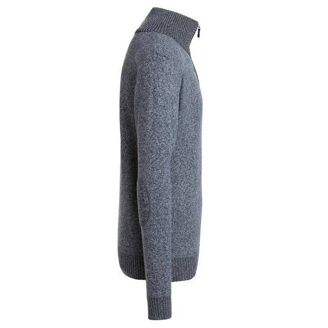 Alt view image 2 of 6 - Alta Men's Casual Long Sleeve Half-Zip Mock Neck Sweater - Blue Jacket - S