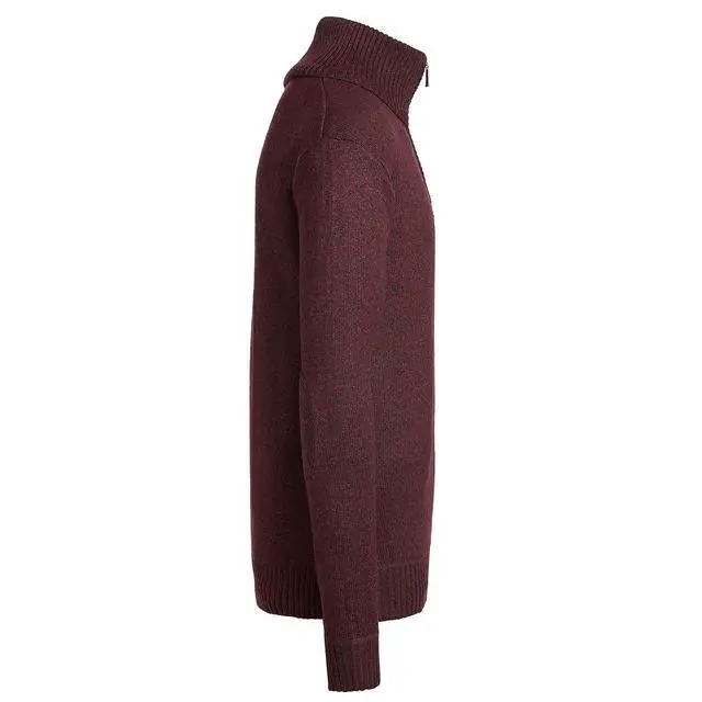 Alt view image 2 of 6 - Alta Men's Casual Long Sleeve Half-Zip Mock Neck Sweater - Red Jacket - XXL