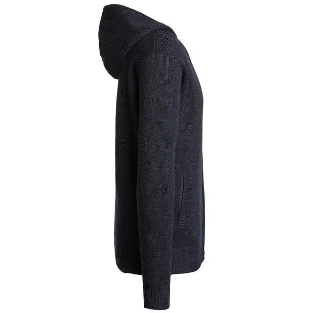 Alt view image 2 of 6 - Alta Men's Fleece Lined Casual Full-Zip Sweater Jacket - Navy Blue Hoodie - S
