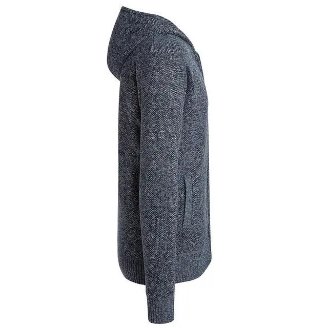 Alt view image 2 of 6 - Alta Men's Fleece Lined Casual Full-Zip Sweater Jacket - Light Blue Hoodie - XXL