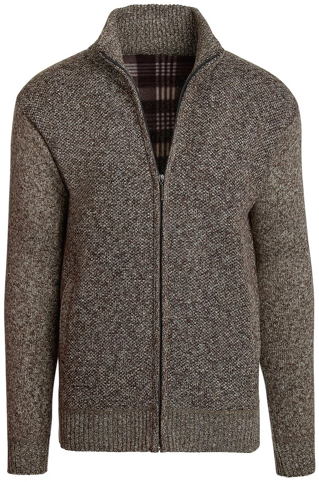 Main image of Men's Full Zip Fleece Jacket Polyester Warm Winter Casual Coat Size Small - New