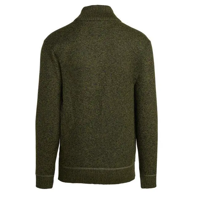 Alt view image 3 of 4 - Alta Men's Fleece Lined Casual Full-Zip Mock Neck Sweater - Green Jacket - S