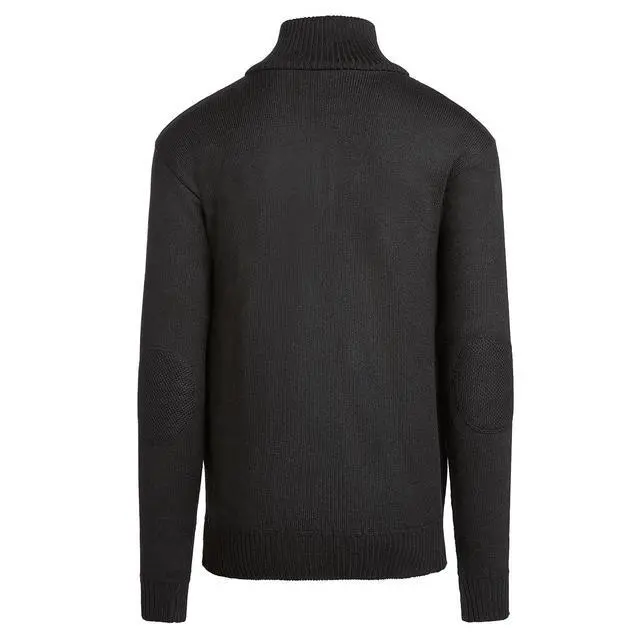 Alt view image 3 of 6 - Alta Men's Casual Long Sleeve Half-Zip Mock Neck Sweater - Black Jacket - L