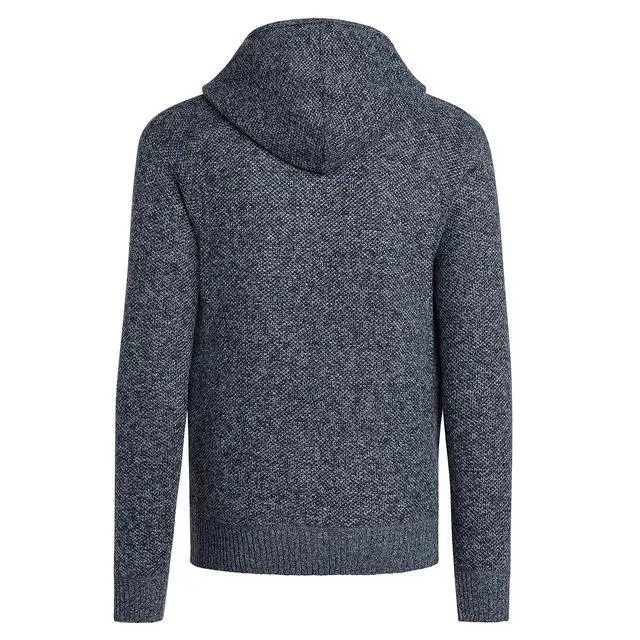 Alt view image 3 of 6 - Alta Men's Fleece Lined Casual Full-Zip Sweater Jacket - Light Blue Hoodie - XXL