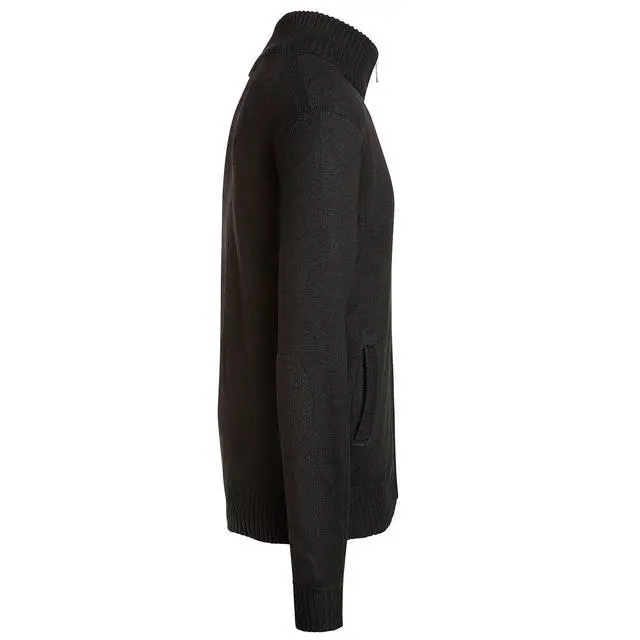 Alt view image 2 of 6 - Alta Men's Casual Long Sleeve Full-Zip Mock Neck Sweater - Black Jacket - S