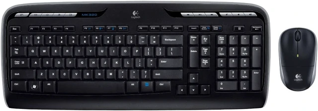 Main image of Logitech Mk320 Desktop Wireless Multimedia Keyboard & Optical Mousekit (Black)