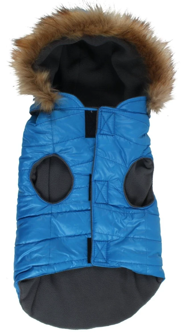 Alt view image 2 of 5 - American Kennel Club Dog Quilted Puff Waterproof Windproof Hooded Winter Coat with Removable Faux Fur Hood and Velcro Closures, Microfleece Lining, Comfortable Fit, Single Pack