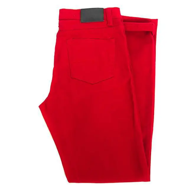 Alt view image 5 of 7 - Alta Designer Fashion Mens Slim Fit Skinny Denim Jeans - Red - Size 36