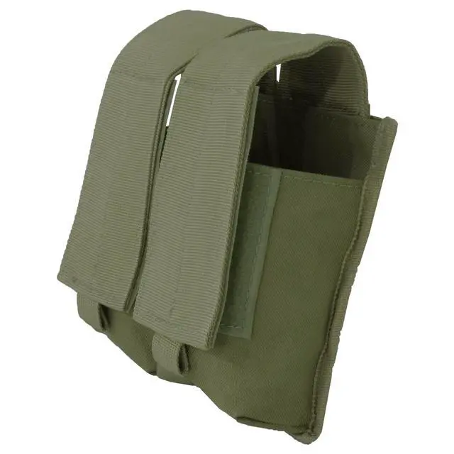 Alt view image 2 of 6 - Every Day Carry Tactical MOLLE Webbing 5.56 Dual Rifle Magazine Pouch - OD Green