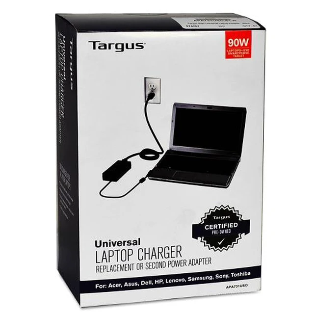 Alt view image 4 of 4 - Targus 90W Universal Laptop Power Adapter for Acer, HP, Dell, Lenovo, Toshiba