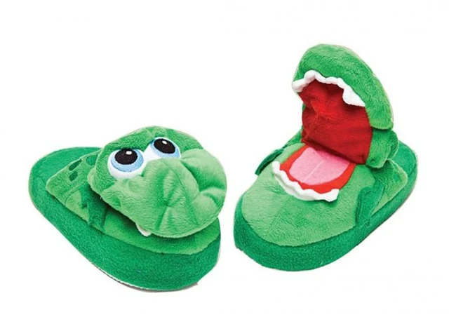 Main image of Stompeez Children Growling Dragon Green Cute Slipper Shoes - 72519 - Small 9-11