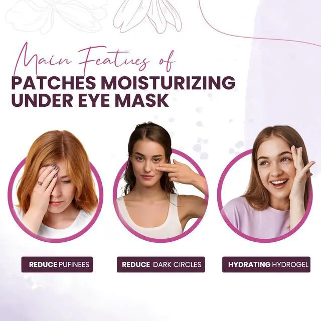 Alt view image 3 of 7 - Collagen Under Eye Patches for Dark Circles, Puffy Eyes & Wrinkles
