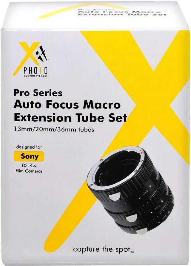Alt view image 6 of 6 - Xit Photo Sony Pro Series Auto Focus Macro DSLR Camera Extension Tube Set -XTETS
